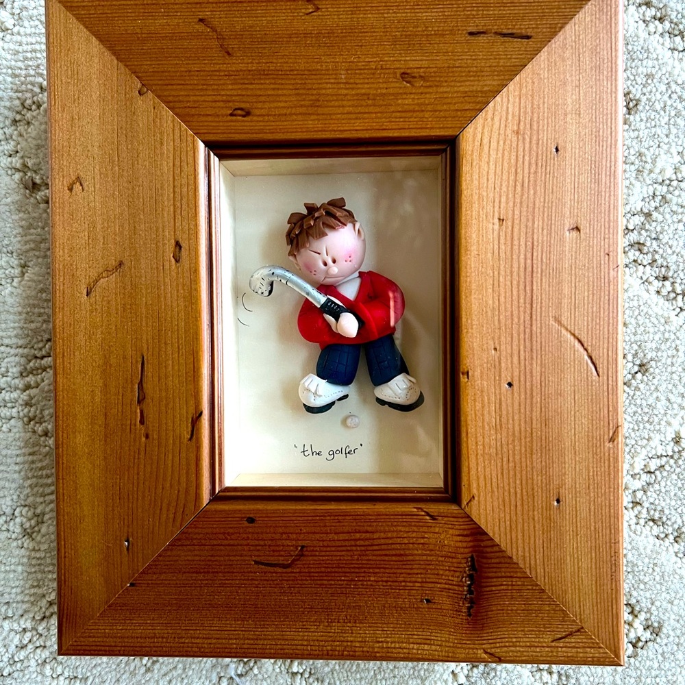 “The Golfer” custom shadow box. Great gift for a golfer.
